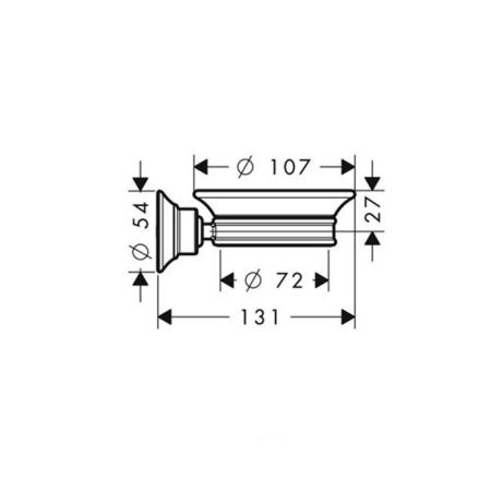 AX Montreux Мыльница настенная, цвет: полированное золото, артикул 42033990