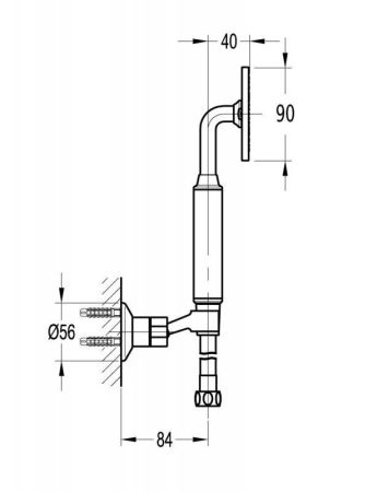 Ручной душ со шлангом и держателем CEZARES ECO-KD, артикул ECO-KD-BORO