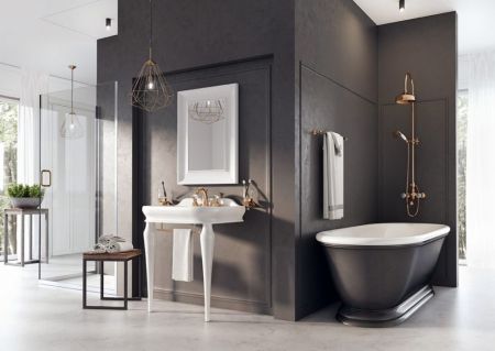 Смеситель для раковины Webert Karenina KA700102010, золото