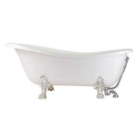 Ванна из искусственного камня Veragio Gialetta 170x80 26931 ножки Хром