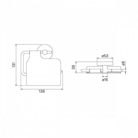 Держатель туалетной бумаги Iddis Sena SENSSC0i43 с крышкой Хром, артикул SENSSC0i43