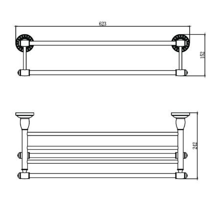 Полка для полотенец Savol S-606644H, черный, артикул S-606644H