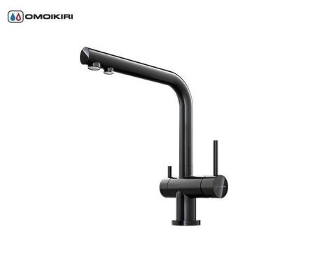 Смеситель для кухни, OMOIKIRI, Nagano, тип открывания воды-однорычажный, тип регулирования воды-керамический картридж, монтаж-на раковину/столешницу, отверстия для монтажа-1, высота, мм-294, вынос излива, мм-206, тип излива-поворотный, тип подводки-гибкая