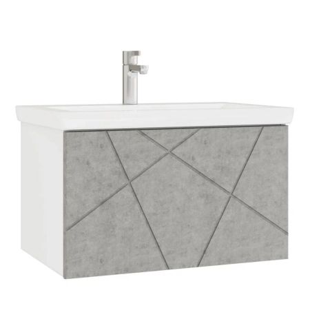 Тумба под раковину подвесная VIGO Geometry 033 бетон, 60 см, артикул 033 бетон