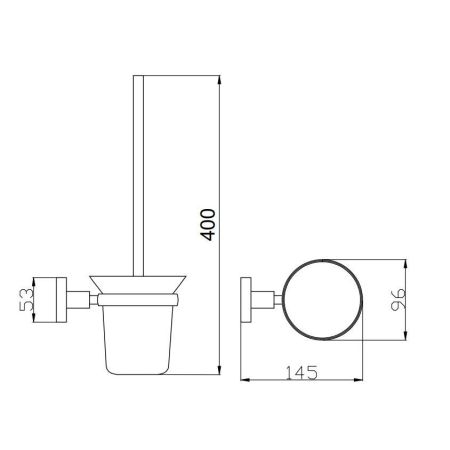 Ершик для унитаза Rav Slezak COLORADO COA0500SM, бронза, артикул COA0500SM
