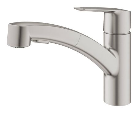 Смеситель для кухни с низким выдвижным изливом GROHE Start, суперсталь (30531DC1) Смеситель для кухни с низким выдвижным изливом GROHE Start, суперсталь (30531DC1)