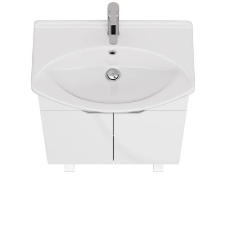 Тумба с раковиной подвесная/напольная Dreja David D 65 см, белый, артикул 99-0403-com