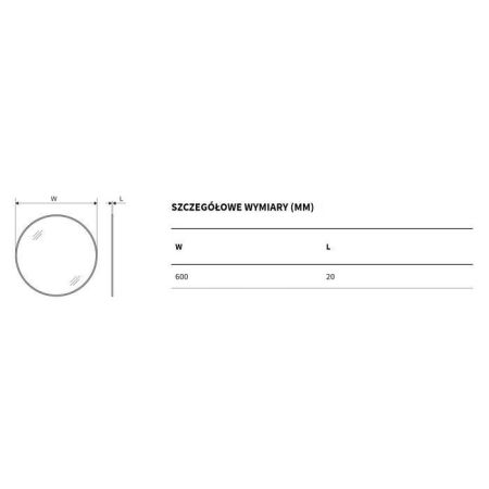 Зеркало круглое EXCELLENT Virro D=60 (белый мат)