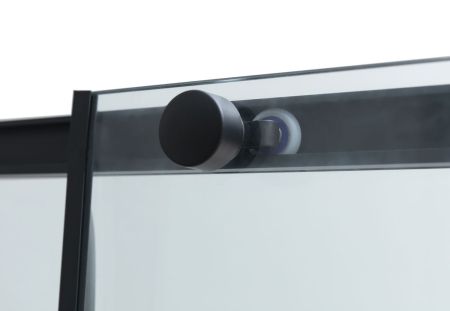 Боковая стенка Aquanet Pleasure Evo 800 AE65-F80-BT профиль черный, прозрачное стекло, артикул AE65-F80-BT