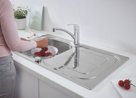 Кухонная мойка со смесителем Grohe K300 31565SD0 Матовая сталь