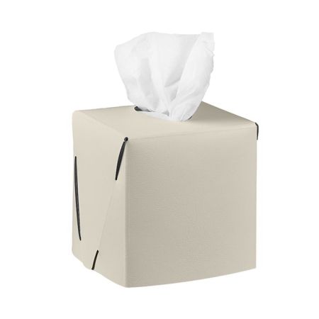 Colombo Adj Салфетница Kleenex, 12x12H12 см, цвет: панна котта/белый, артикул BADJ015-1610