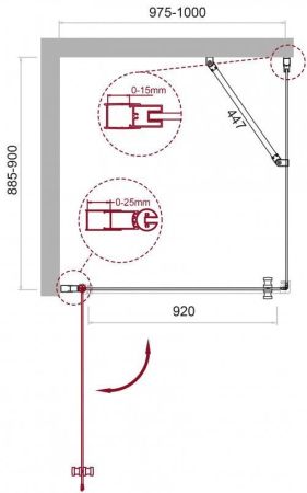 Душевой уголок BelBagno ETNA-AH-1-70/80-C-Cr, артикул ETNA-AH-1-70/80-C-Cr