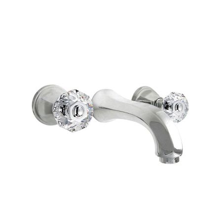 Nicolazzi Teide Смеситель для раковины настенный, излив: 168 мм, ручки Crystal handle, цвет: хром, артикул 1977CR15