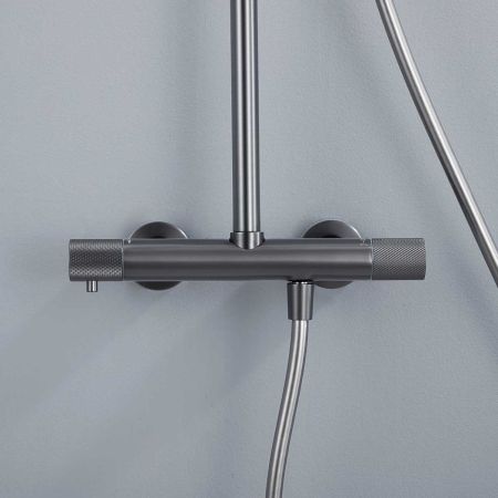 Душевая стойка Desire VSFS-1D0TGM термостатическая, вороненая сталь, артикул VSFS-1D0TGM
