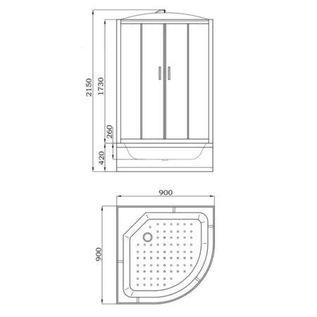 Кабина EB921 душевая PARLY, артикул EB921