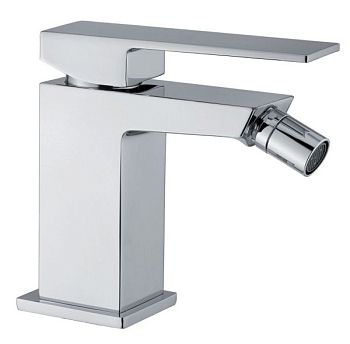 Fiore Kube, однорычажный смеситель для биде c донным клапаном, цвет черный матовый