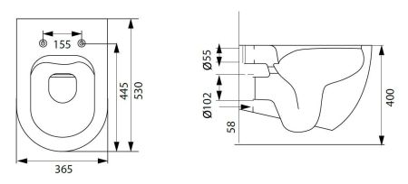 Чаша подвесного унитаза Allen Brau Reality 4.32006.AN антрацит, артикул 4.32006.AN