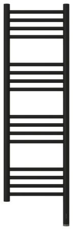 Полотенцесушитель, Сунержа, Богема 3.0, электрический, ширина, мм-332, глубина, мм-75, высота, мм-1124, межосевое расстояние-300, подключение-нижнее справа, электрокомплект-МЭМ, мощность, Вт-300, материал-нержавеющая сталь, цвет-черный матовый, артикул 31-5805-1030