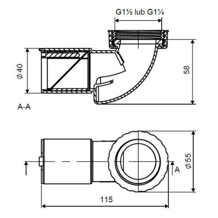 Сифон для умывальника и биде EXCELLENT, артикул INPU.8075409.WH