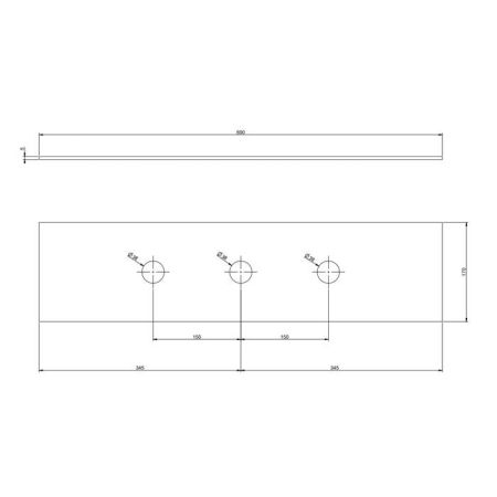 Gessi Rilievo Пластина на 3 отверстия для монтажного бокса цвет: хром, артикул 01663#031