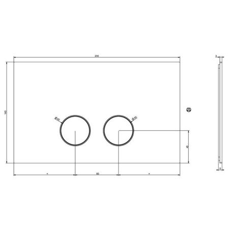 GESSI Клавиша смыва для унитаза, двойная, для систем инсталляций Viega Prevista, цвет Gold PVD, артикул 54621#246