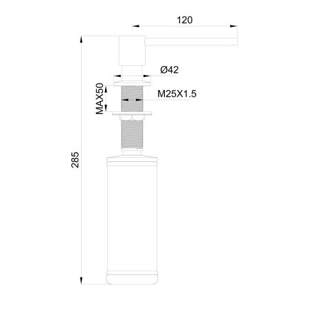 Дозатор мыла WONZON & WOGHAND, Брашированный никель (WW-88SD02-BN)