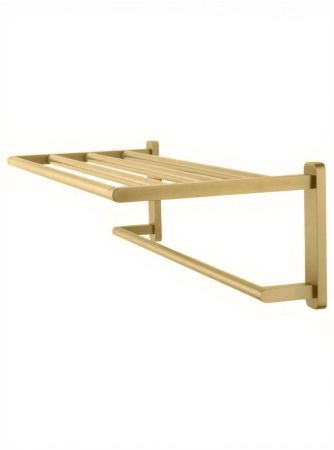 Полотенцедержатель с полкой WONZON & WOGHAND GRAFFITY, Брашированное золото (WW-9381-BG), артикул WW-9381-BG