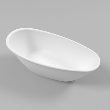 Ванна WHITECROSS Spinel B 155x73 (белый мат) иск. камень, артикул 0210.155073.200