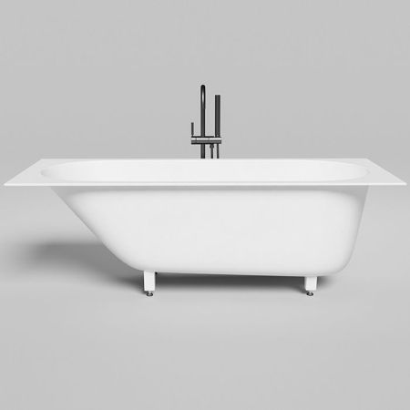 Salini ORNELLA KIT Встраиваемая ванна 1700х700х600мм, овальная чаша, донный клапан, сифон,  щелевой слив-перелив, мат-л: S-Sense, глянцевый, белый., артикул 102413G