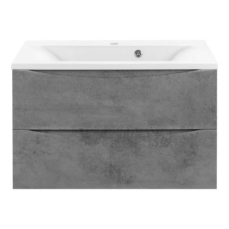 База под раковину Mia 750 подвесная, 2 выкатных ящика soft close, Beton, артикул VMC-2MA750BT