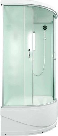 Душевая кабина Erlit Comfort ER2509TP 90x90 с гидромассажем профиль Матовый хром стекло матовое