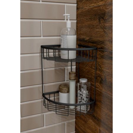 Полка угловая двойная Timo Saona 13082/03 черный, артикул 13082/03