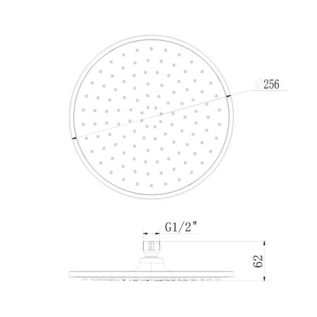 Лейка  для верхнего душа Lemark , 1-функциональная (LM8131C), артикул LM8131C