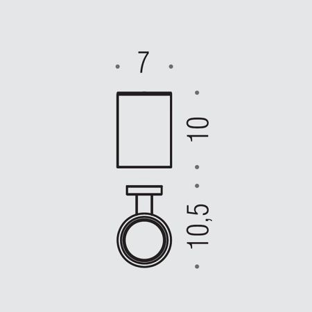 Colombo Plus Стакан металлический, подвесной, цвет: PVD графит полированный, артикул W4902.GL