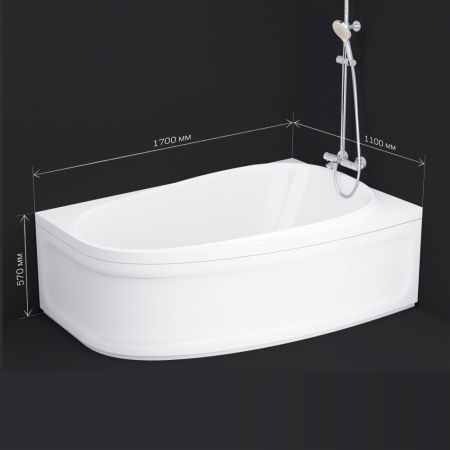 W80A-170L110W-A Like, ванна акриловая 170х110 см, левосторонняя, шт, артикул W80A-170L110W-A