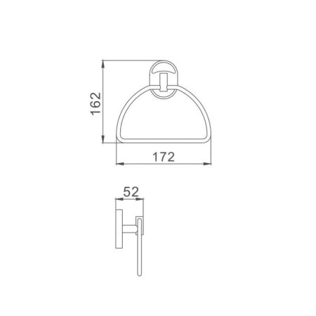 Полотенцедержатель Haiba HB1904-2, хром