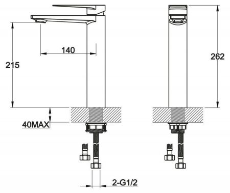 Смеситель для накладных BelBagno CARIN CAR-LMC-CRM
