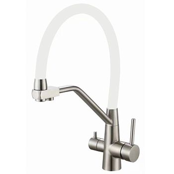 Смеситель для кухни с подключением к фильтру Fmark FS0662-L02, сатин