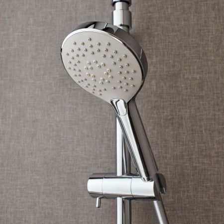 E26589-CP METRO Душевая колонна с полкой, термостат, хром, артикул E26589-CP