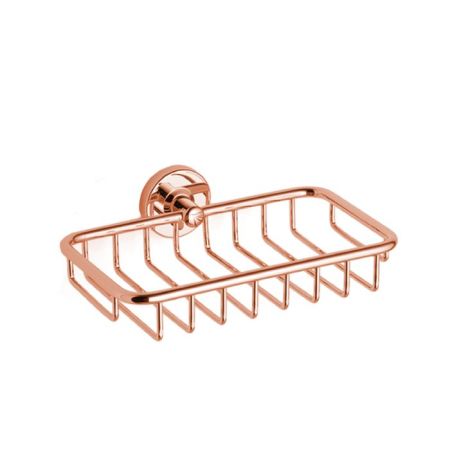 Bertocci Cinquecento Полка-сетка для душа 22х3х12 см, цвет: розовое золото