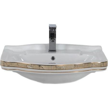 Раковина Creavit Klasik 66 KL065-00CB00E-PB00 Белая с декором