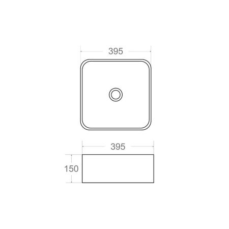 Раковина чаша Maretti UM13NS52-844, белая, артикул UM13NS52-844
