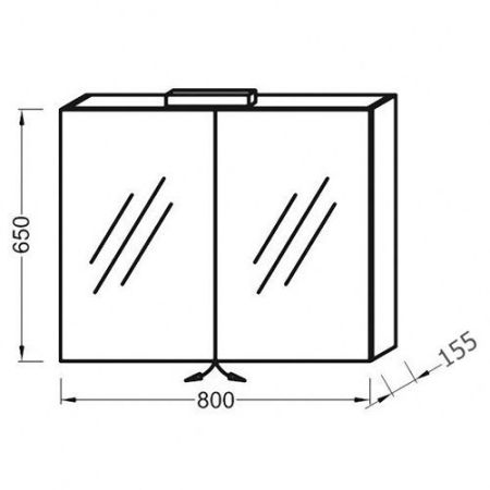 Зеркальный шкаф JACOB DELAFON PRESQU`ILE 80 EB928-J5 (подсветка, светильник, доводчики, белый) ССП, шт, артикул EB928-J5