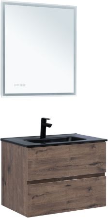 Тумба под раковину Aquanet Алвита New 70 2 ящика, дуб веллингтон табак, артикул 00334185