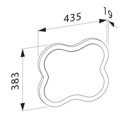 LAUFEN Florakids Зеркало 435x21x383 мм, «цветок», красный, артикул 4.6160.1.003.469.1