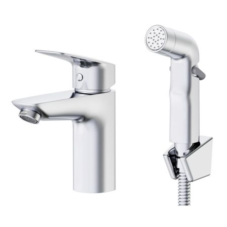 Смеситель для раковины с гигиеническим душем Esko KG27H, хром, артикул KG27H