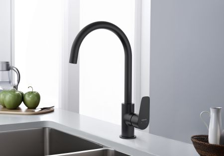 Смеситель для кухни AQUATEK, матовый черный AQ1182MB БЕТТА, артикул AQ1182MB