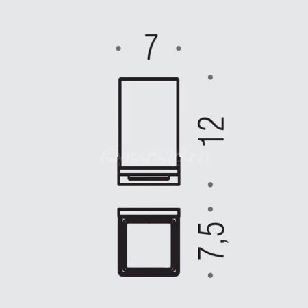 Colombo Look Cтакан, подвесной, цвет: PVD графит матовый/матовое стекло, артикул B1602.GM-VAN