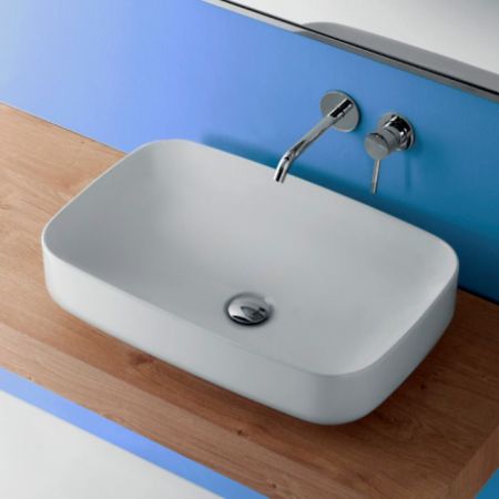 Kerasan Tribeca Раковина накладная , 60х38см, h 15см без отв. под смеситель, цвет: белый матовый, артикул 514130