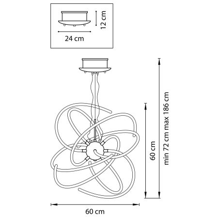 Люстра подвесная Ciclone Lightstar 748154, артикул 748154